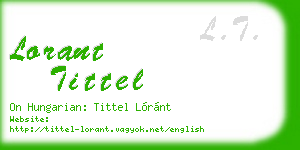 lorant tittel business card